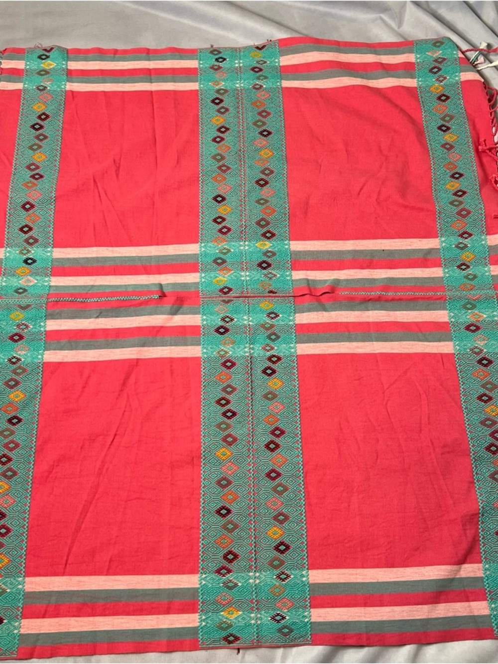 Poncho Bohemian Festival embroidered tassels concert western Aztec OS - Picture 14 of 14